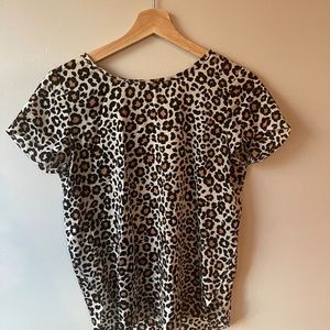 Ann Taylor XS Leopard Print Blouse